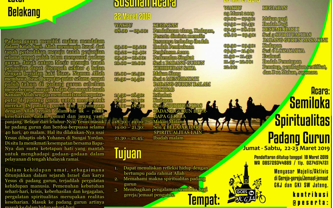 Semiloka Spiritualitas Padang Gurun
