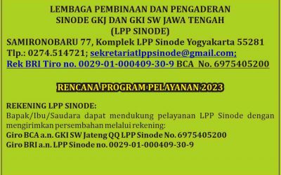 Rencana Program LPP Sinode tahun 2023