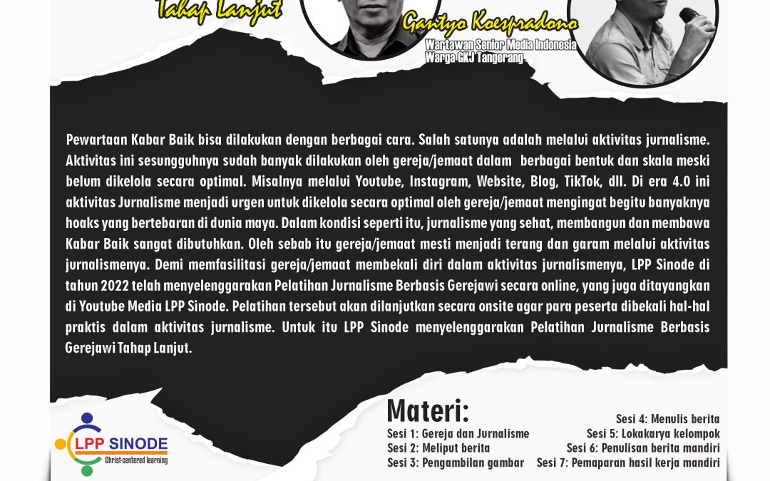 Pelatihan Jurnalisme Berbasis Gerejawi Tahap Lanjut