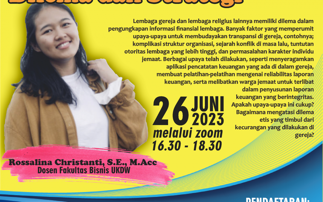 “Transparansi Informasi Keuangan di Gereja: Dilema dan Strategi”