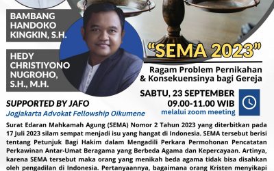 SEMA 2023, Ragam Problem Pernikahan & Konsekuensinya bagi Gereja